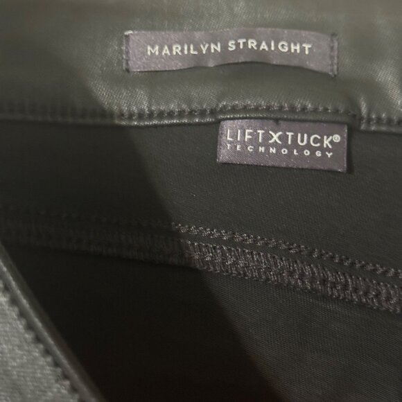 NYDJ Marilyn Straight Black Coated Jeans Lift Tuck Technology 12P stretch zip - Picture 7 of 16